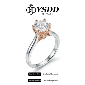 【#381】2CT Antique Milgrain Floral Ring Synthetic Moissanite Rings in 925 Sterling Silver