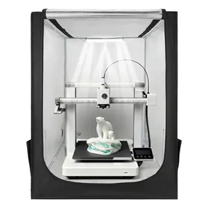 fathersdaygift VEVOR 3D Printer Enclosure, Dustproof Waterproof Large Oxford Cloth 3D Printer Tent, Constant Temperature Protective Case with LED Lighting, Compatible with Creality/ELEGOO/Anycubic Popular Models