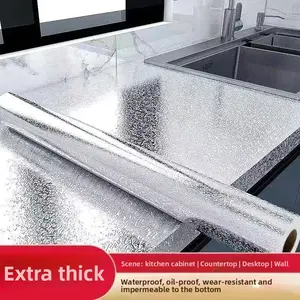 Kitchen oil-proof self-adhesive aluminum foil paper, high-temperature resistant, waterproof and moisture-proof cabinet countertop wall stickers