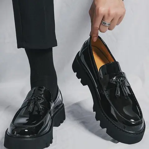 Men's Fashionable Tassel Decor Low Top Loafers, Tassel Design Loafers, Casual Comfortable Round Toe Classic Slip On Loafers for Daily Wear, Male All-match Shoes for Daily Wear, PU Leather Footwear