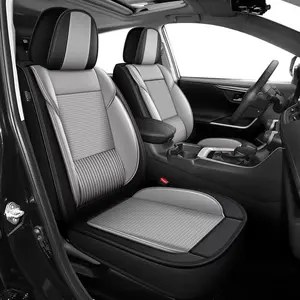 Car Seat Covers Full Set, 2-Row 5-Seat Airbag-Safe Breathable Cooling Ice Silk Leather Cushions for Chevy Equinox 2007-2026, Automotive Interior Accessories, Car Seats Covers