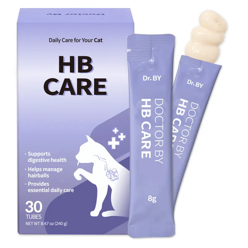 Doctor By HB Care Cat Hairball Supplement-Hairball Treatment for Cats Furball Control Relief Remedy & Digestive Support with Omega-3, Chitosan lickable Formula Individuallly Packaged