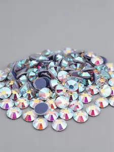 Luxury Glitter Rhinestones, 303 Ab Flat Back Glass Crystal Drills, 2880 Pieces, Nail Art DIY, Handmade Creator Essentials