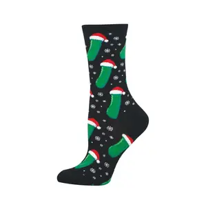 Christmas Pickle Crew Socks - Womens