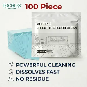 Floor Cleaning Tablets Sheets 100 Pack | Concentrated Mild Scent Cleaner & Polish For Hardwood, Laminate, Tile & RV Surfaces