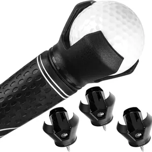 3Pcs Golf Ball Retriever Picker Upper, Screw-in 3-Prong Claw Ball Grabber, Back Saver Golf Putter Grip Accessory, Easy Pick Up Tool, Golf Accessories