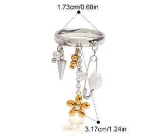 Silver Dangling Ring