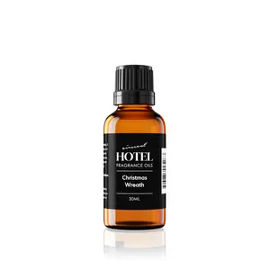 AirScent Christmas Wreath Holiday Diffuser Oil - Premium Holiday Fragrance Oil for Ultrasonic and Waterless Diffusers and Crafting - 10ml, .34 fl oz Glass Dropper Bottle - Balsam Fir Essential Oil