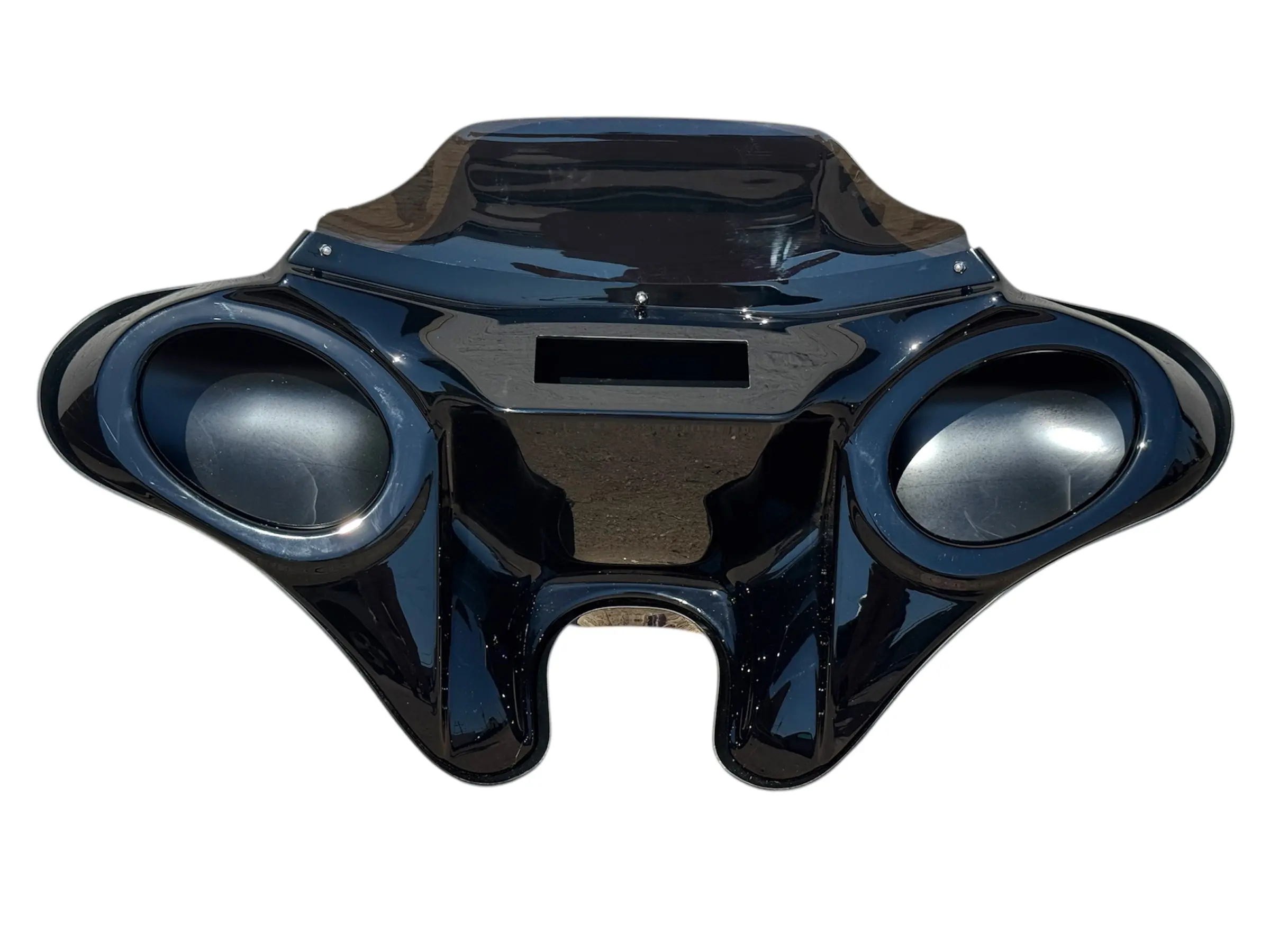QK Racing Harley Davidson Dyna Wide Glide (FXDWG) BATWING FAIRING GLOSSY DETACHABLE 6X9 (2001-2017) W/ Tinted Windshield Stainless Steel Brackets