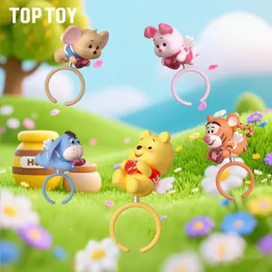 TOPTOY Winnie the Pooh Angel Spinning Ring Blind Box – Cute Rotatable Ring Collectible, Kawaii Wearable Jewelry & Desktop Decor, Perfect Holiday Gift for Disney Fans, Girls & Collectors