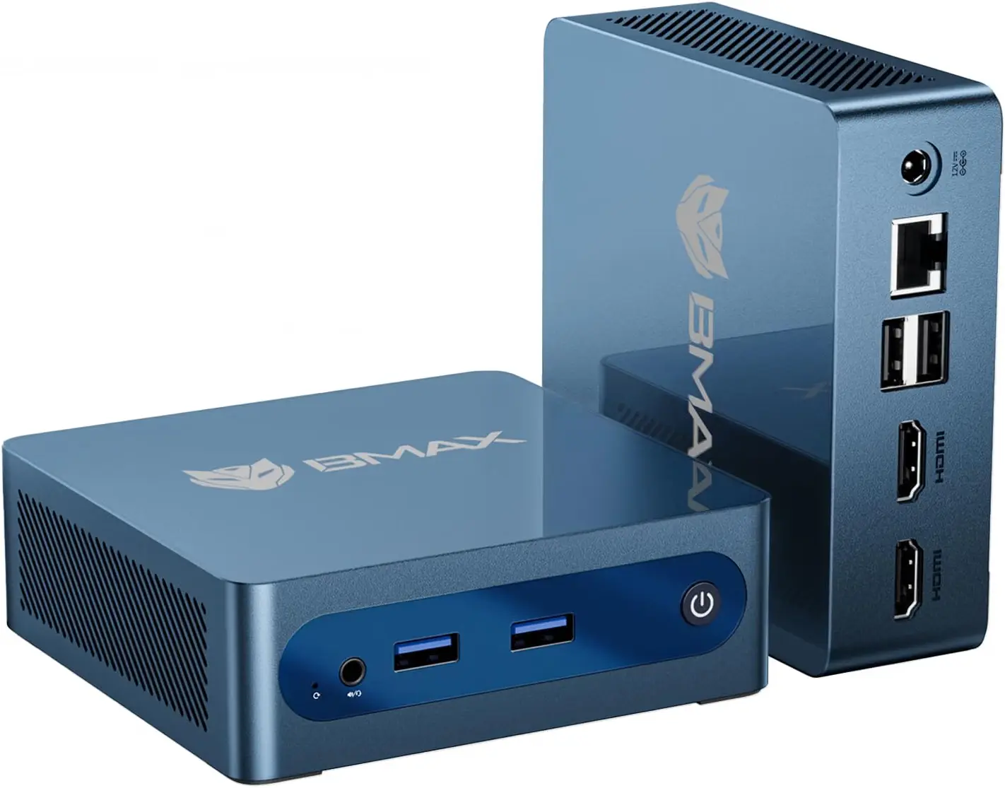 Bmax Mini PC Mini Desktop Computer Intel Celeron J3355 (Up to 2.5GHz) Win 11, 6GB RAM 128GB eMMC Support M.2 SSD Expansion (512GB/2TB), 4K Dual Display WiFi5& BT5.0 for Home/Office,Daily Use,B1 Plus