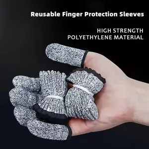 40Pcs/20Pcs/10Pcs (2.36in*1in) Finger Guards, Finger Sleeves, Safety Gloves, Reusable, Durable & Wear-Resistant, Suitable for Carving, Sewing, Pet-Related Tasks, DIY Crafts, Kitchen Work Scenarios