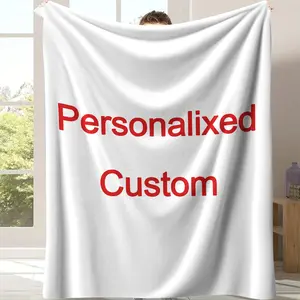 Personalized Custom Throw Blanket -Please Contact Customer Service. Add Your Own Photo/Text Custom Flannel Blanket, Cozy Soft Customized Blanket for Gifts, Customizable Blanket for Family Friends