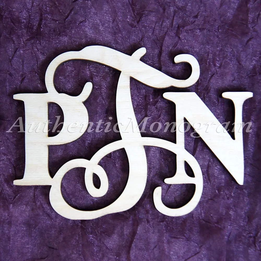 Large Wooden Personalized Monogram Wall Hanging, Classic Combo Personalized Monogram, Painted Personalized Monogram, Home Decor, Wall Art, Wedding Decor, Two Fonts