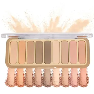 Matte Eyeshadow Palette, Peach & Nude Neutral Tones, High-Pigmented, Waterproof & Long-Lasting Powder, Crease-Resistant Makeup Palette for Everyday Wear, Ideal for Mature Women