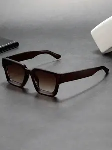 Men's Fashion Wide Frame Sunglasses, Trendy Thick Rim Design, Unisex Stylish Eyewear for Street Style Photoshoots, Trendy Shades