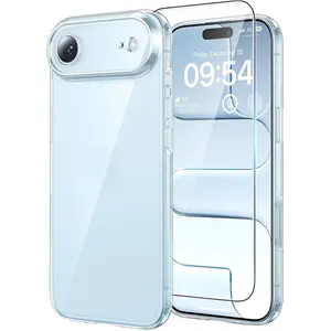 TAURI for iPhone Air Case, Full Camera Protection with Screen Protector, Anti-Yellowing Military-Grade Protection Shockproof Slim Phone Case for iPhone 17 Air 6 inch, Clear