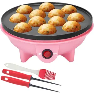 8 Inches Nonstick Electric Takoyaki Maker With Free Takoyaki Tools For Octopus Ball Cake Pop Ebelskiver