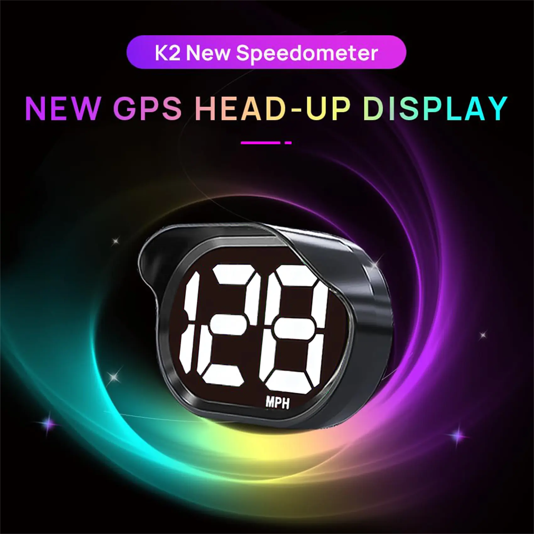 【DealsForYou】KUOWEIHUD GPS LCD Digital Speedometer - USB Plug-and-Play Car Gadget, GPS Odometer HUD, Dashboard Auto Accessory for Cars, Trucks, SUVs, Auto Accessories, Accessories For Car