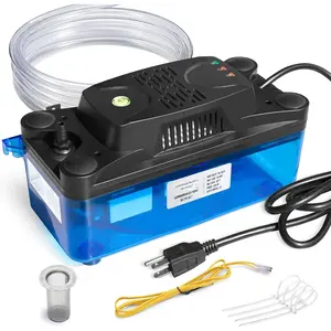 1/30  132 GPH 20 FT Lift Transparent Condensate Pump for HVAC with 20 FT Tubing, 115V/230V Condensation Removal Pump with Safety  for Air Conditioner, Bolier, Furnace, Dehumidifier, Ice Maker