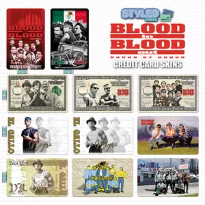 Blood in Blood Out rectangle vinyl sticker - High Quality Vinyl & UV Ink, Suitable for Personalizing Your Cards