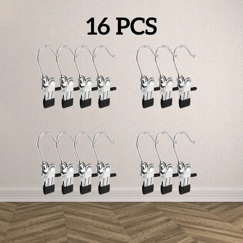 Boot Hanger Clips, Laundry Hanging Hooks Clothes Pins for Closet Organizer, Heavy Duty Hanger Clips for Pants, Socks, Towels, Hats, Boots, and Travel, Space-Saving Clothes Clips for Home Use