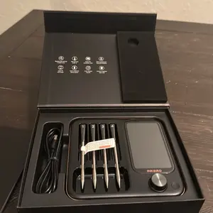 INKBIRD INT-14-BW Wireless Meat Thermometer with 4 Probes, WiFi & Bluetooth, Multi-Mode, Ultra-Precise, IP67 Waterproof, 25-Hour Battery, Ideal for Cooking & Frying, Holiday Gifts TikTokShopHolidayHaul
