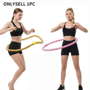 1-Pack Rotating Weighted Hula Hoop, Foldable Soft Spring Ring, Waist Flow Training Anytime, Designed for Women, Flexible Quiet Hula Hoop