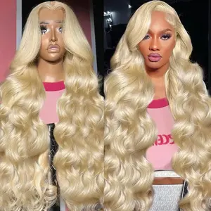 Recool Honey Blonde Ready To Wear Glueless Wig Human Hair 6x5 Lace 613 Straight / Body Wave Wear Go Lace Wigs 200% Density
