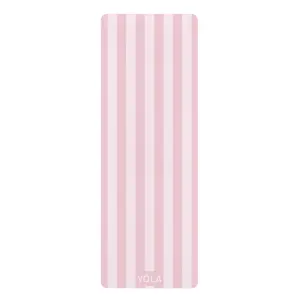 Strawberry Ribbon Mat 24"x70" Anti-Slip Bottom Edge-to-Edge Print Polyester Microfiber Suede Top Lightweight 3mm Thick