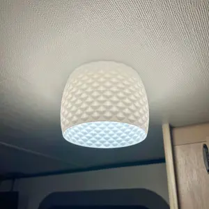 Diamond Texture RV LED Puck Light Shade