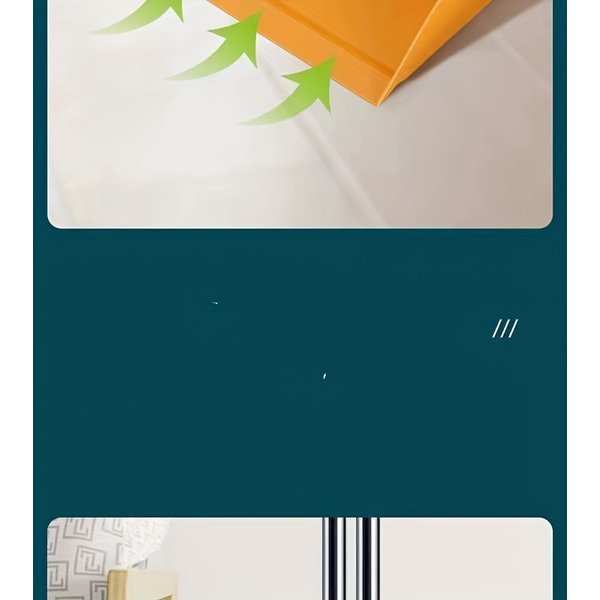 Long Handle Broom and Dustpan Set 2 Pack – 48.8 Inch Upright Sweeping Set, Rotating Head, Floor Cleaning for Kitchen Wood Floor Pet Hair