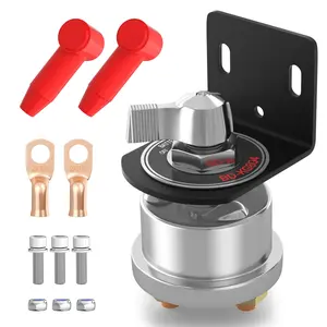 Eunik 12V Battery Disconnect Switch with Side Post Mounting Bracket 200A High Current Cut Off Heavy Duty 48V Master for Car Boat RV ATV UTV Vehicles Smart Conductivity