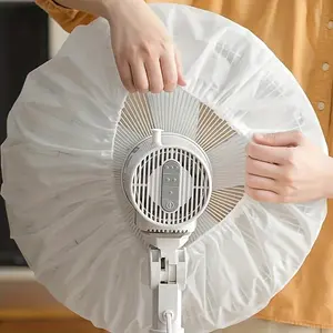 Set of 2 Dust Covers for Electric Fans, Household Dust Cover, Durable PVC Plastic Protective Covers Suitable for All Fans, Easy to Clean Design for All Seasons, Dual Use for Home And Office, Ruffled Edge Style, Home Care Supplies