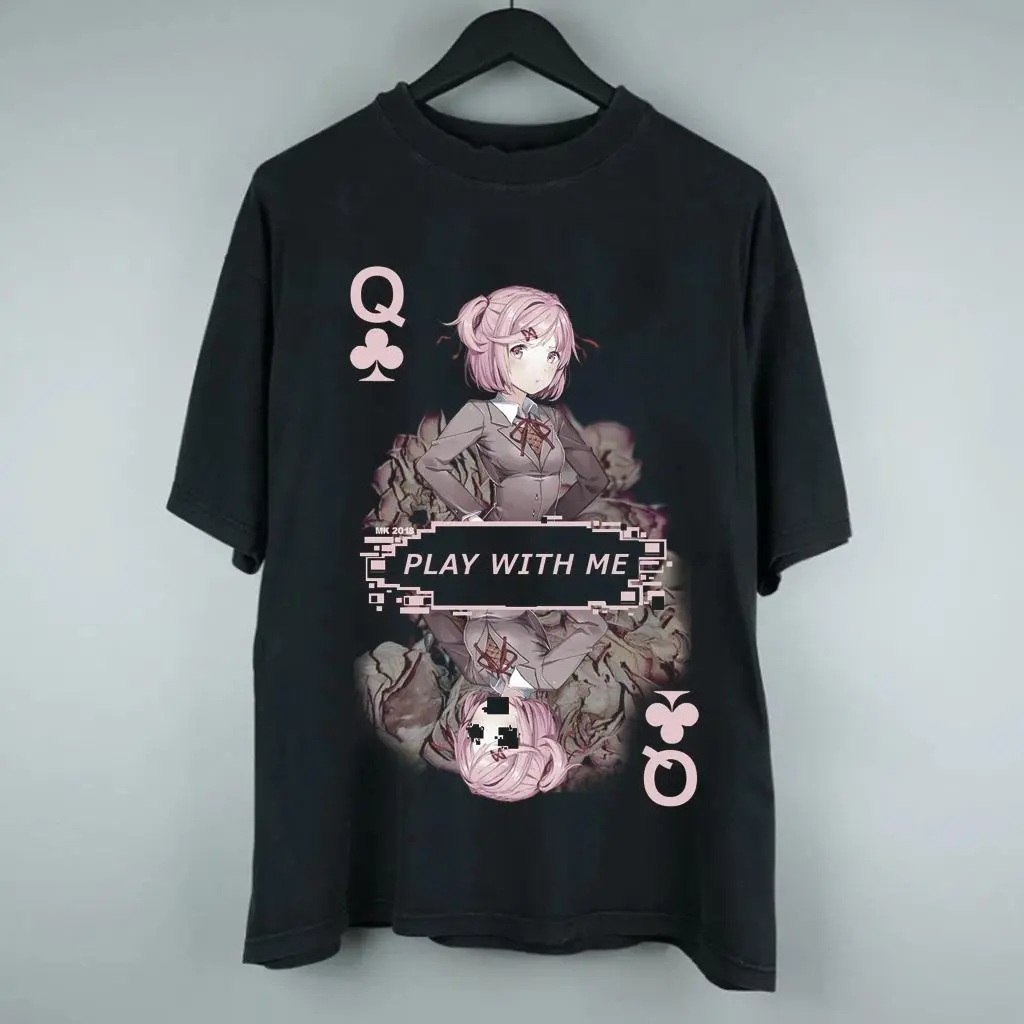 Doki Doki Literature Club Vintage Graphic T Shirt Natsuki Visual Novel Collection HY6206