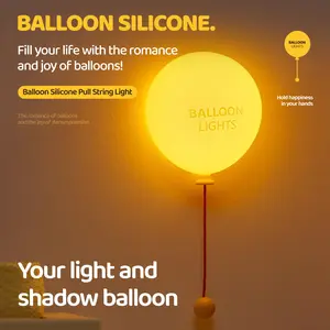 Balloon Silicone Tap Night Light, Cute Wall Lamp and Bedside Light, Soft Touch LED Mood Light, Hallway Wall Light, Hanging Wall Lamp, Bedroom Desk Decor, Cozy Ambient Light, Kids Night Light, Girlfriend Gift, Cute Room Decor