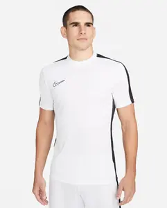Nike Academy Men's Dri-FIT Short-Sleeve Soccer Top White/Black DV9750-100 Size Small