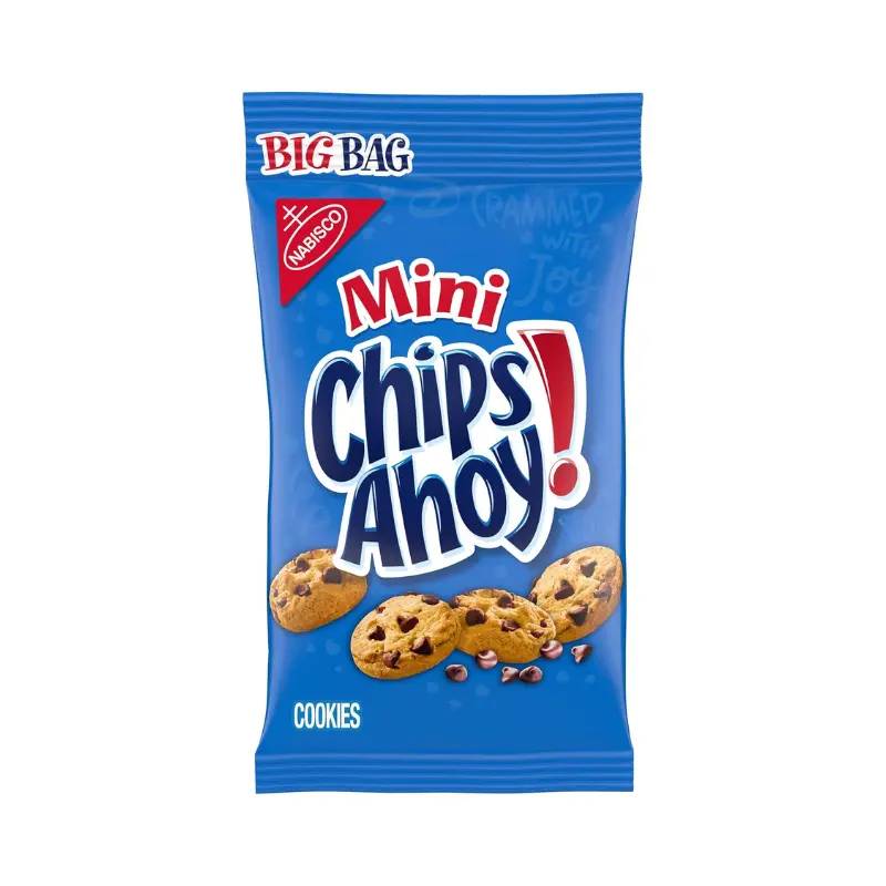 Chips Ahoy! Original Chewy Chocolate Chunk Small Bites Cookies, Versatile Party Snacks, 3oz Grab-and-Go Bag, Contains Wheat, Includes Eggs