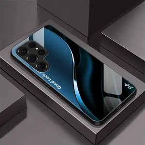 Suitable for [Galaxy S25 Ultra] Light luxury, simple, high-end business, tree pattern, golden dragon totem, high-end anti fall and anti fingerprint glass phone case-888