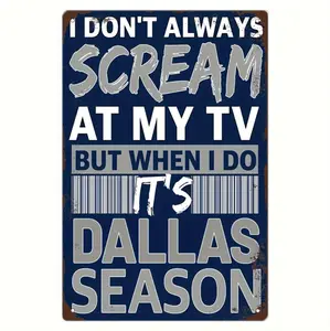 Vintage Dallas Themed Metal Tin Sign For Man Cave Bar Cafe Bathroom Garage Decor With High Color Accuracy Weather Resistance 7 87x11 81 Inch