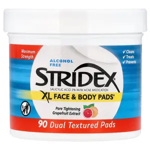 Stridex XL Face & Body Pads™, Alcohol Free, 90 Dual Textured Pads