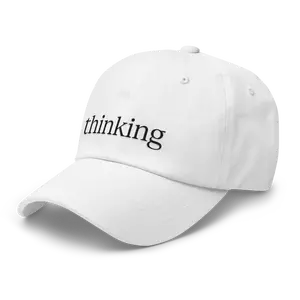Thinking Cap - White w/ Black