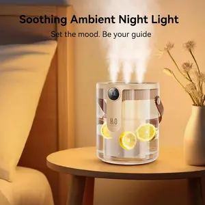 H40 Smart Bedroom Humidifier with Night Light, Home Desktop Humidifier, Top Fill Water Humidifier, 1.5L Cold Mist, Three Speed Control, Quiet Operation, Auto Shut off