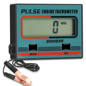 Handheld Digital Induction Chainsaw Tachometer LCD Display Tach Gauge for 2 Stroke 4 Stroke Small Engine Chainsaw Lawnmowers Gasoline Engine Timed in Minutes