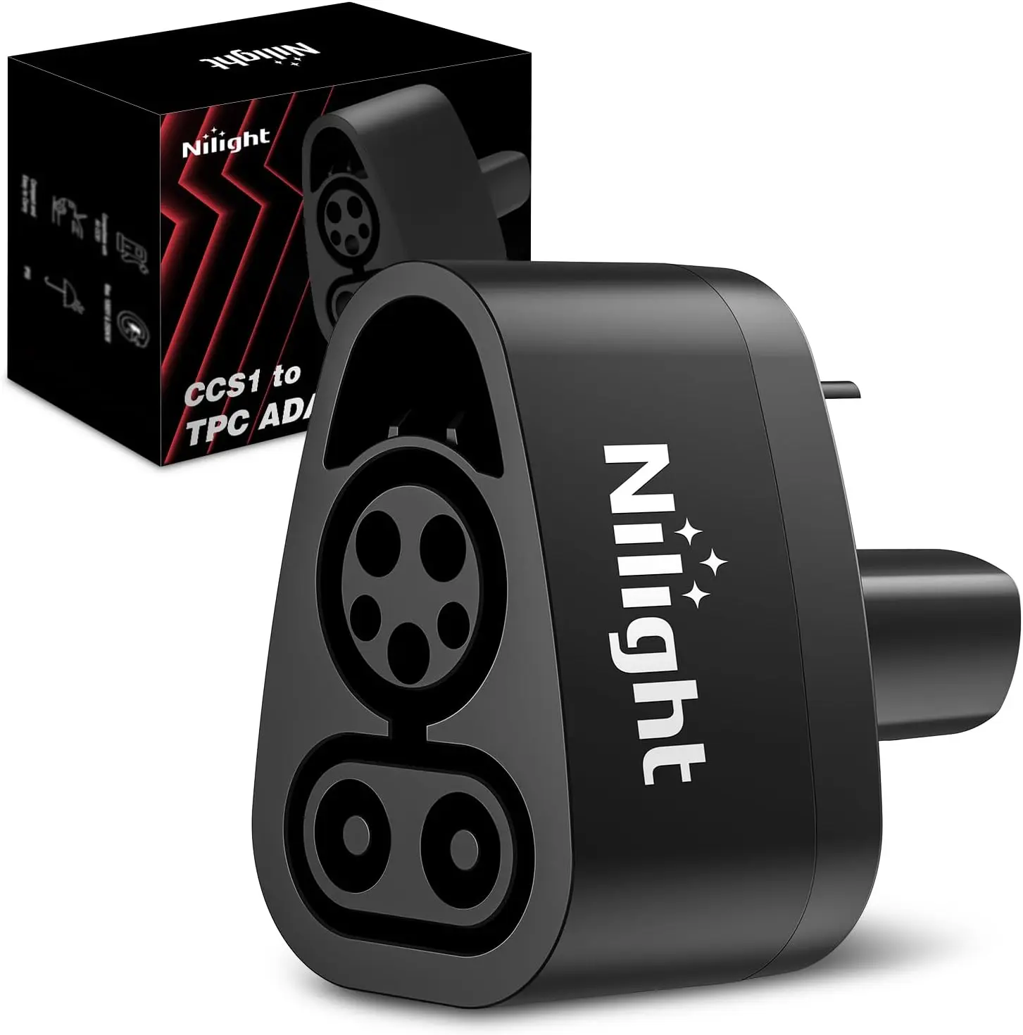 Nilight CCS1 to Tesla Fast Charging Adapter, 80A 250V AC, Compatible with Tesla Model 3, Y, S, X, Works with Level 3 CCS Plug Stations