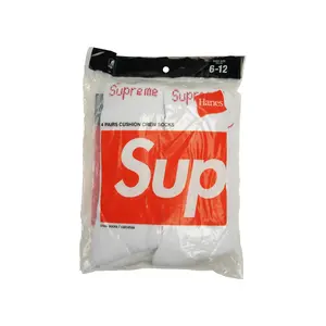 980626 Supreme Hanes Crew Socks (4 Pack) White