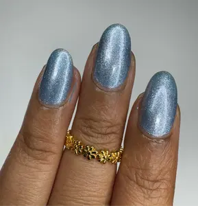 Cinderella’s Nightgown | Silver w/ Blue Shimmer + Glitter Nail Polish | Angry Harpy Polish | Indie Maker from the PNW | Small Batch Lacquer