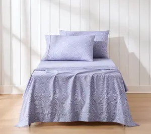 Lush Decor Retro Waves Sheet Set Violet 4-Piece Twin, Twin-XL