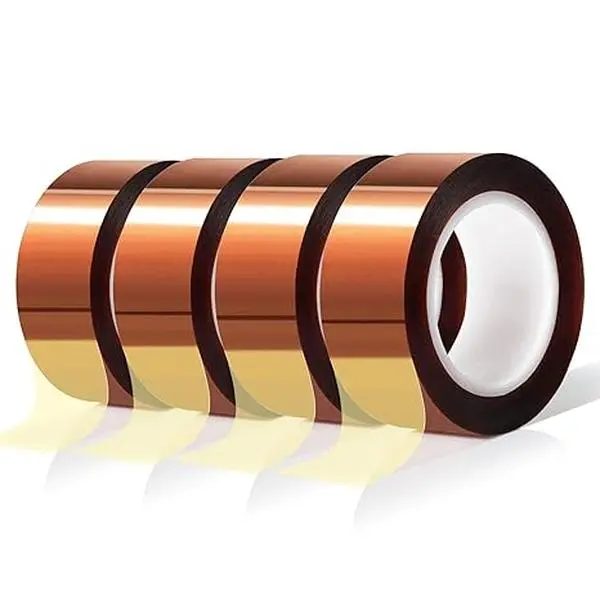 4 Rolls 20mm x16m (52FT) Heat Tape High Temperature Heat Resistant Tape Heat Transfer Tape for Heat Sublimation Press Vinyl,No Residue