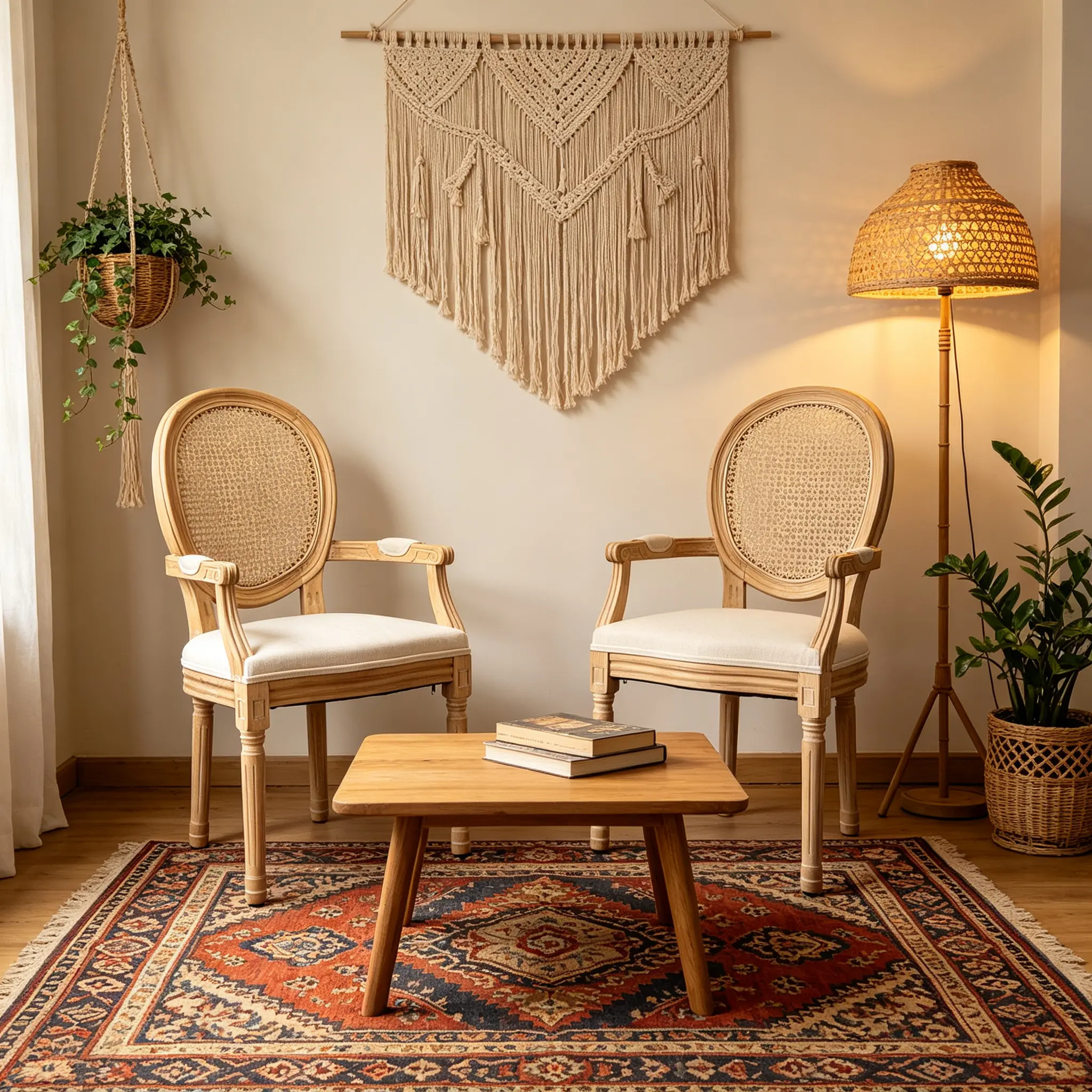 2-Piece Painted French Style Dining Chairs for Home Dining Room - Solid Wood & Rattan Frame, Linen Upholstery, Steel Spring Cushioned Seats, Cream Beige Vintage Accent Chairs for Those Seeking Durability and Style